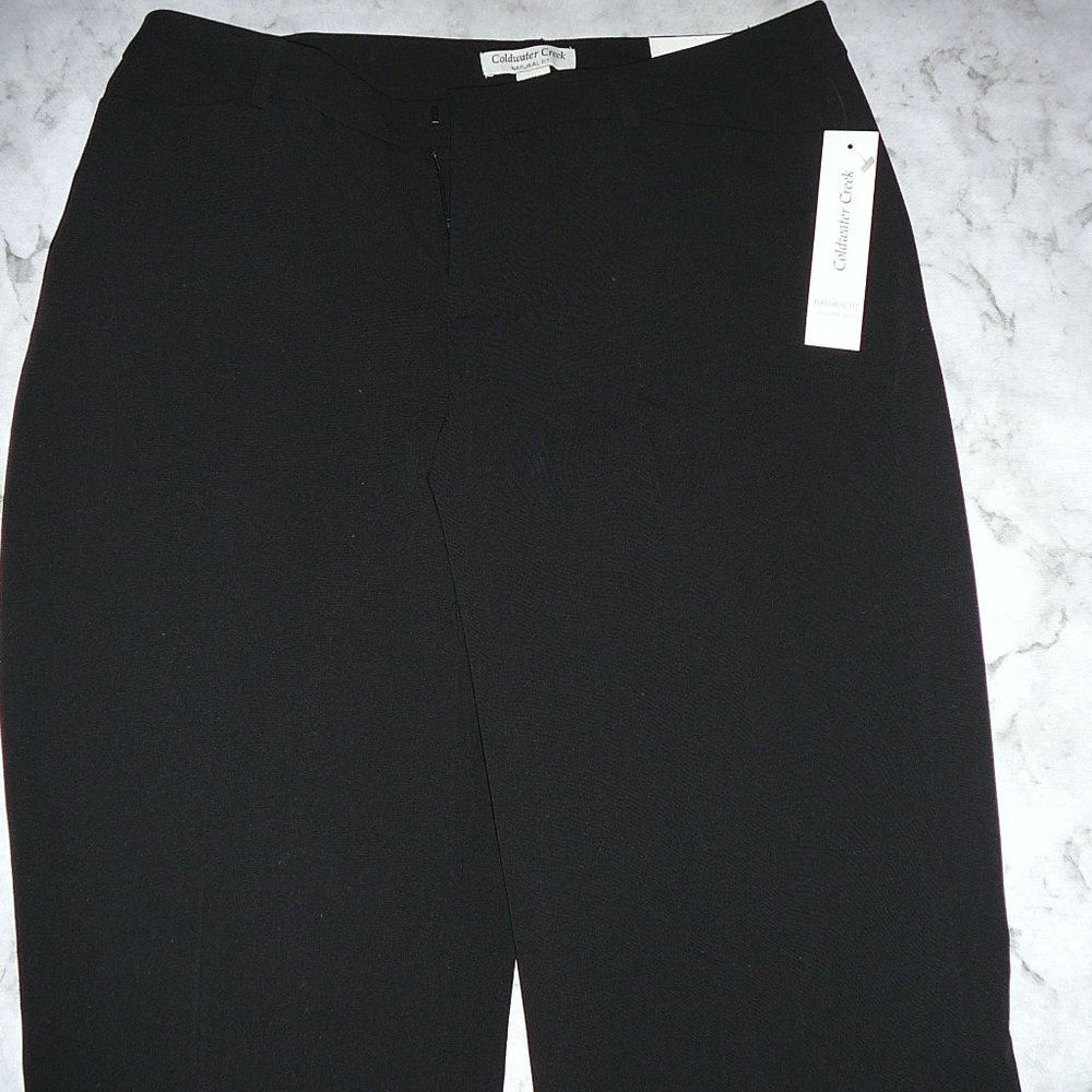 NWT Coldwater Creek Black Boot Cut Trouser Pants 8 - Picture 4 of 8